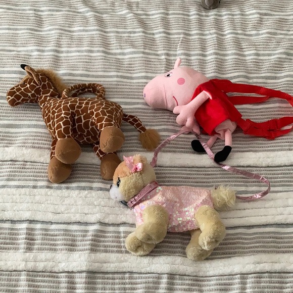 3 cute plush animal bags - Picture 1 of 4